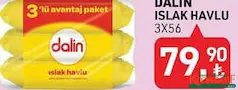 DALİN ISLAK MENDİL 3X56 indirimli fiyat DALİN ISLAK MENDİL 3X56 fiyat ve kampanya bilgisi